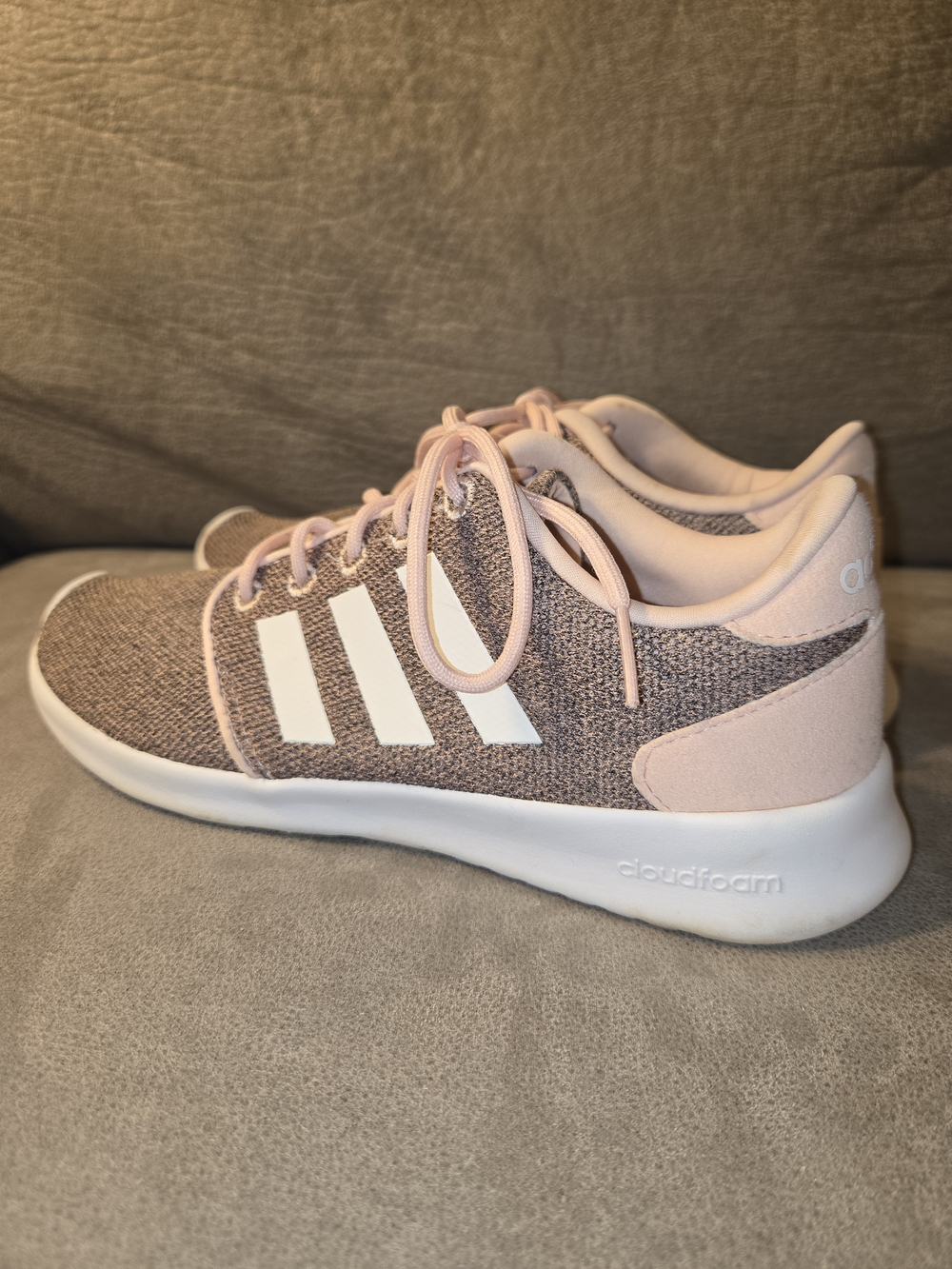 adidas Women's Light Pink Knit Cloudfoam Sneakers